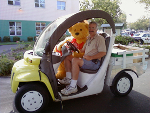 Jeff Mauer in Golf Cart